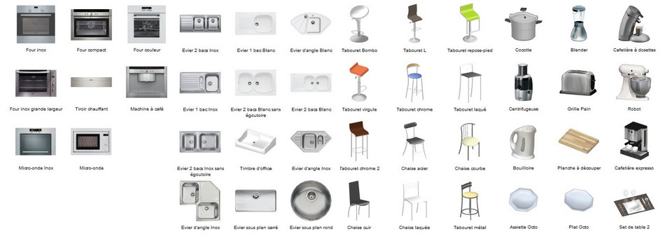 insertion objets logiciel 3D cuisines kodes3d